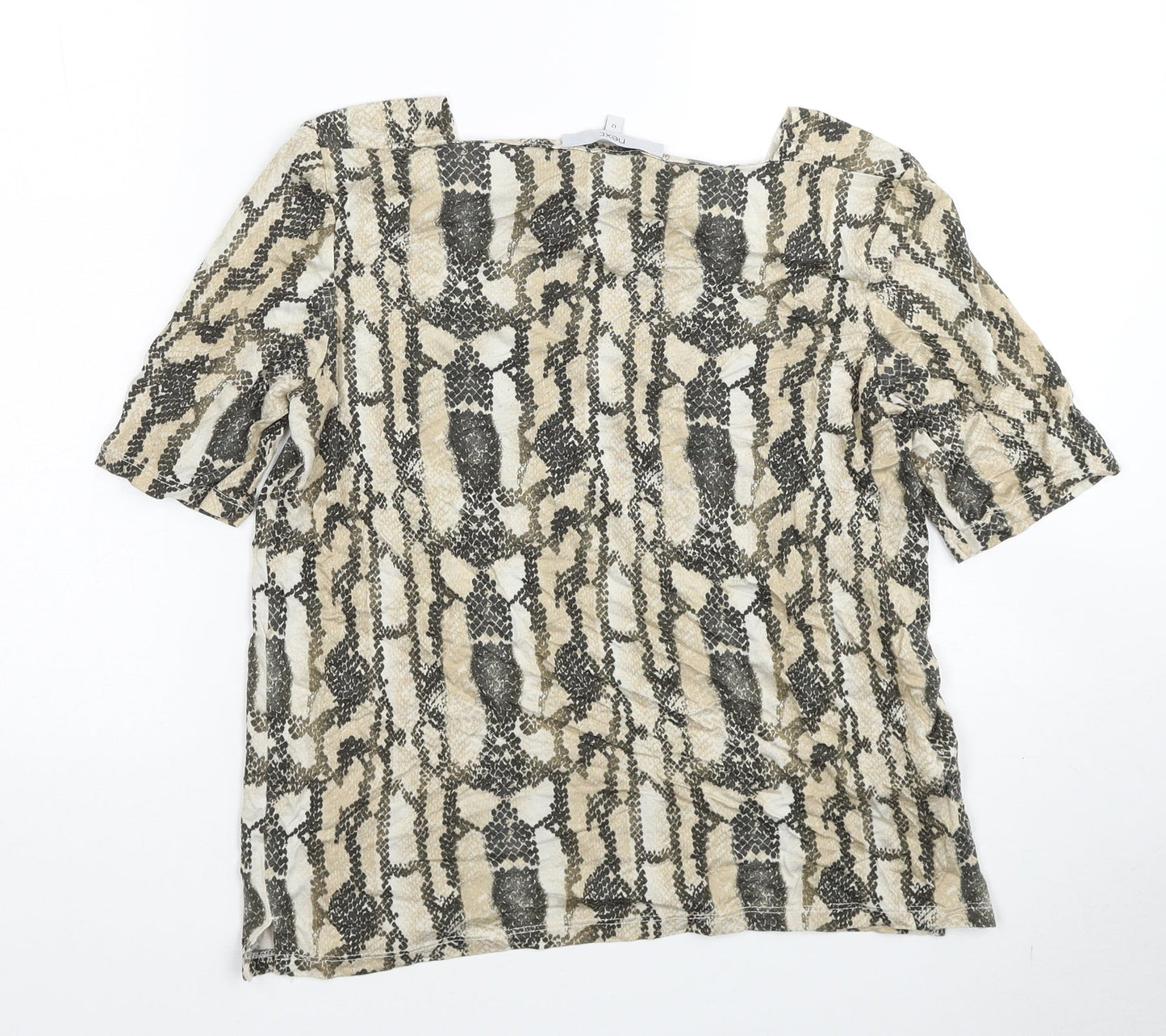 Womens UK Size 12 NEXT Beige Basic Blouse