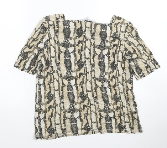 Womens UK Size 12 NEXT Beige Basic Blouse