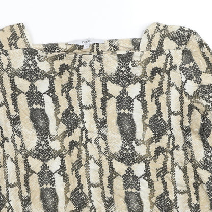 Womens UK Size 12 NEXT Beige Basic Blouse
