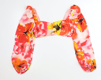 SheIn Womens Multicoloured Geometric Polyester Cropped Tank Size S Square Neck