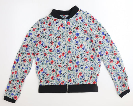 Papaya Womens Grey Geometric Jacket Size 14 Zip