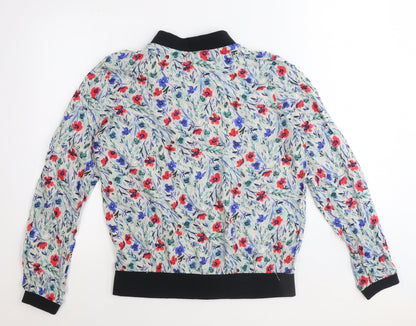 Papaya Womens Grey Geometric Jacket Size 14 Zip