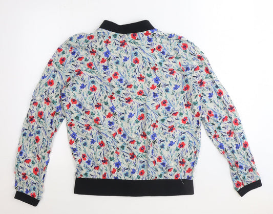 Papaya Womens Grey Geometric Jacket Size 14 Zip