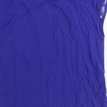 Womens UK Size 8 Warehouse Blue Basic Blouse
