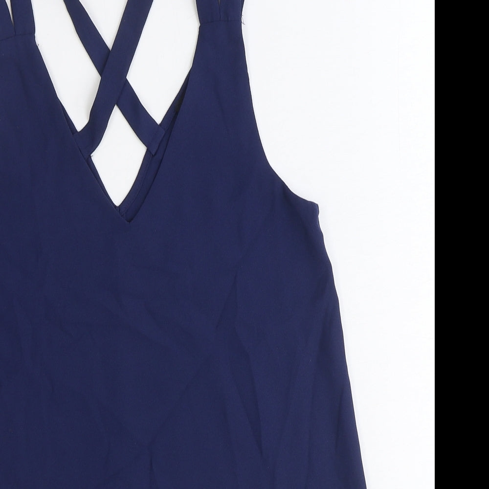 Womens UK Size 6 River Island Blue Basic Blouse