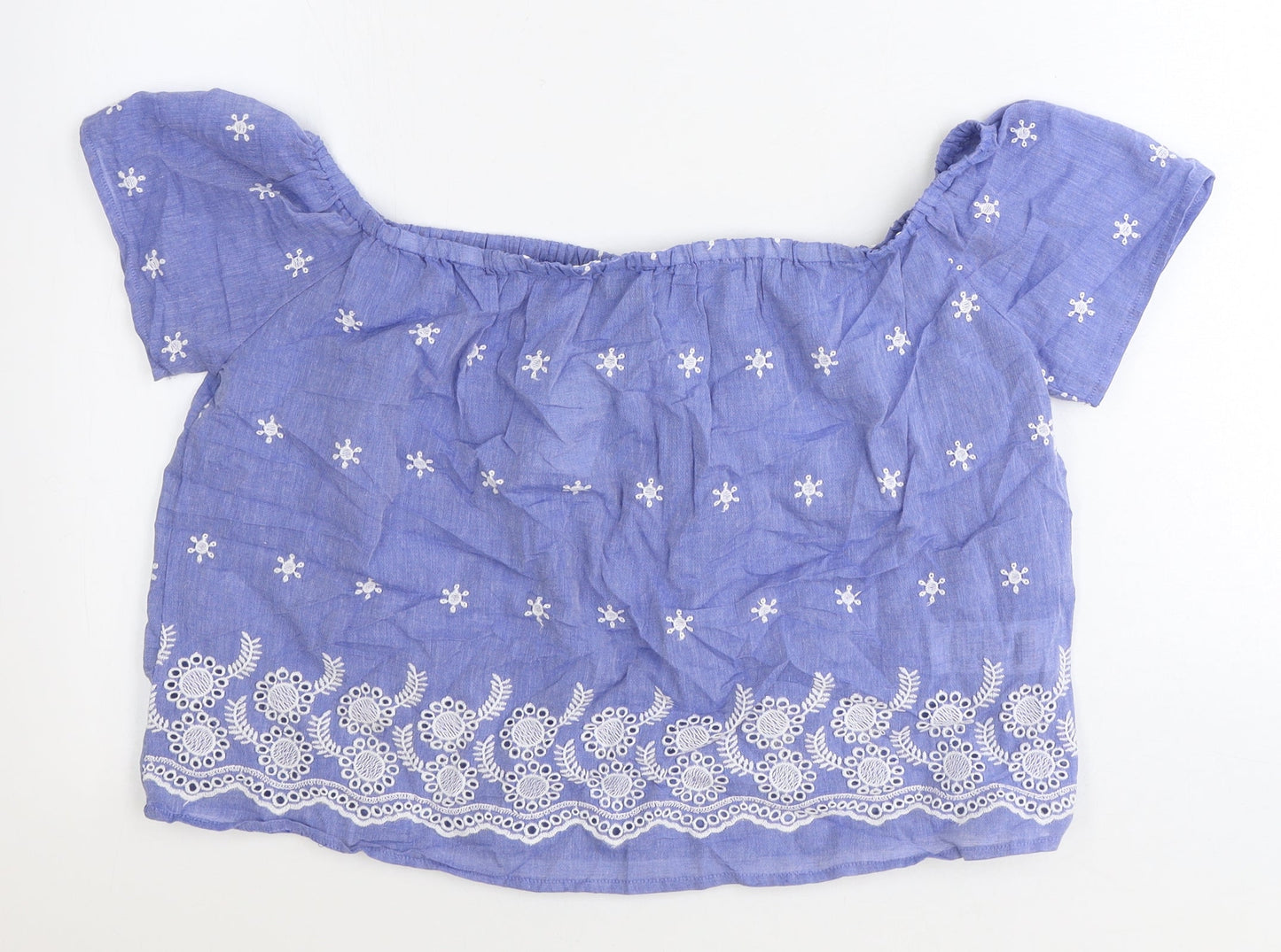 Womens UK Size 8 Select Blue Basic Blouse