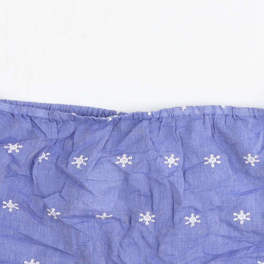 Womens UK Size 8 Select Blue Basic Blouse