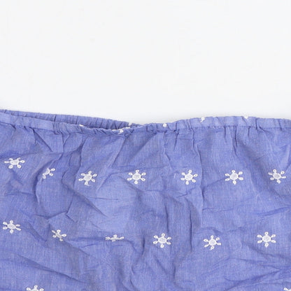 Womens UK Size 8 Select Blue Basic Blouse