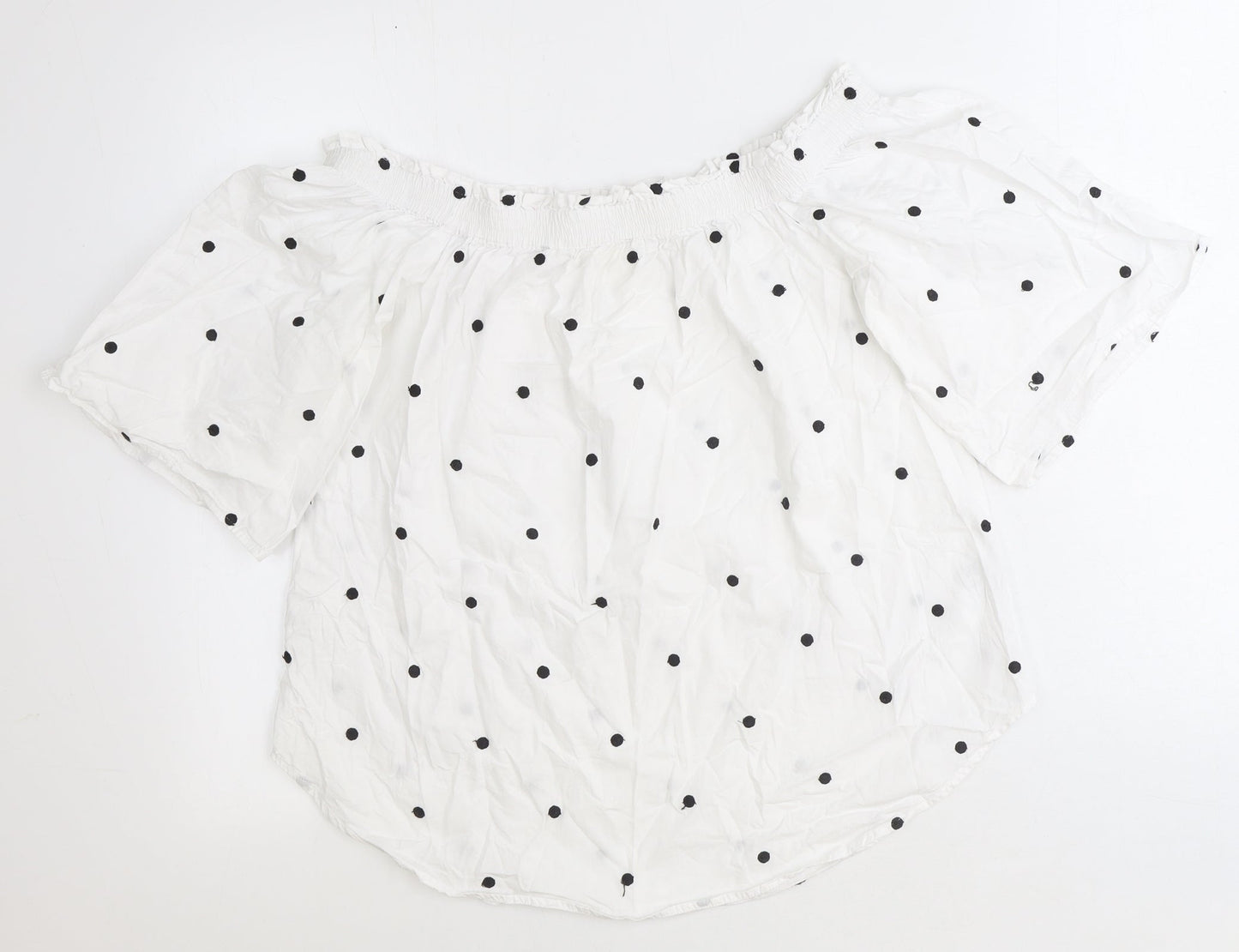 Womens UK Size 8 H&M White Basic Blouse