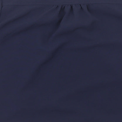 John Lewis Womens Blue Polyester Basic Blouse Size 12 V-Neck