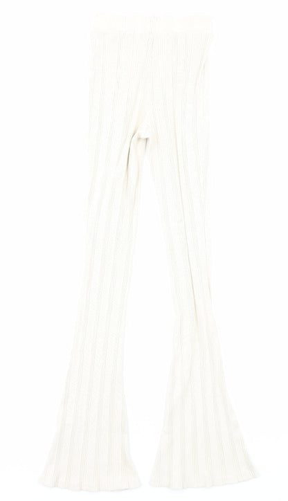 Womens UK Size S Zara Regular Fit  Beige Trousers