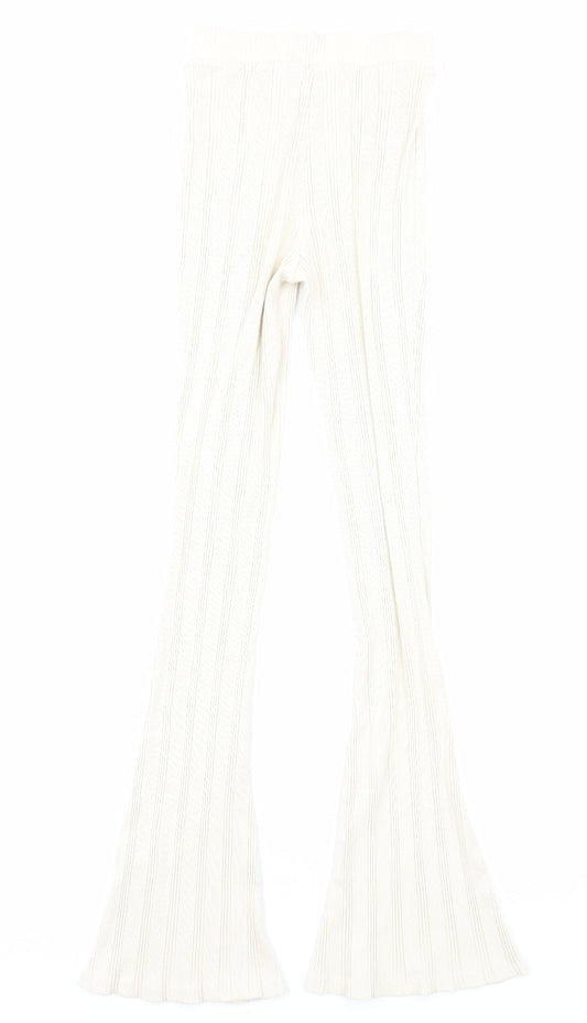 Womens UK Size S Zara Regular Fit  Beige Trousers