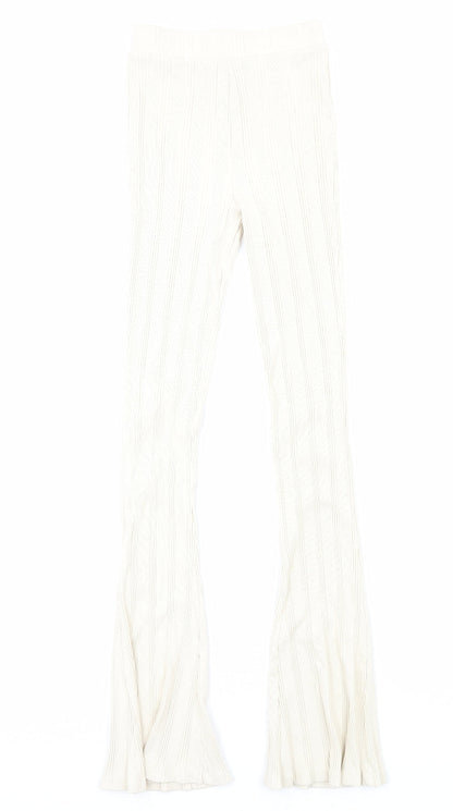 Womens UK Size S Zara Regular Fit  Beige Trousers