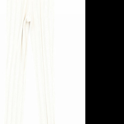 Womens UK Size S Zara Regular Fit  Beige Trousers