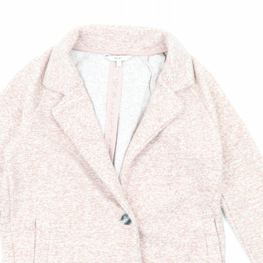 Womens UK Size 8 NEXT Pink Overcoat