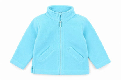 Preworn Girls Blue Jacket Size 3-6 Months Zip