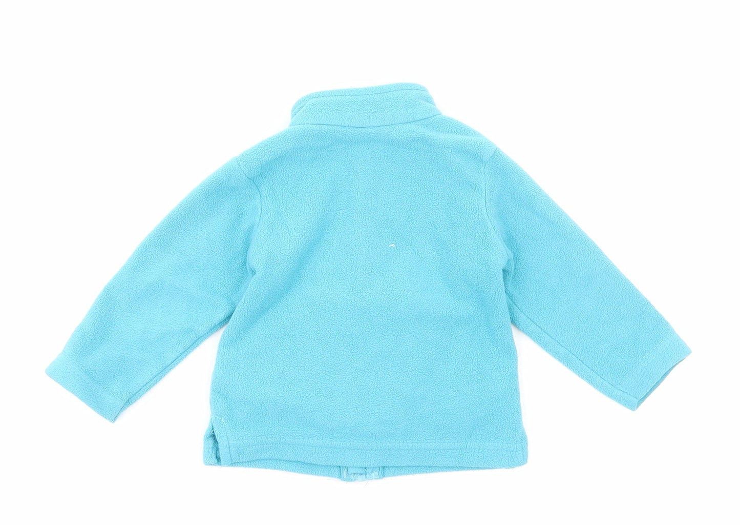 Preworn Girls Blue Jacket Size 3-6 Months Zip
