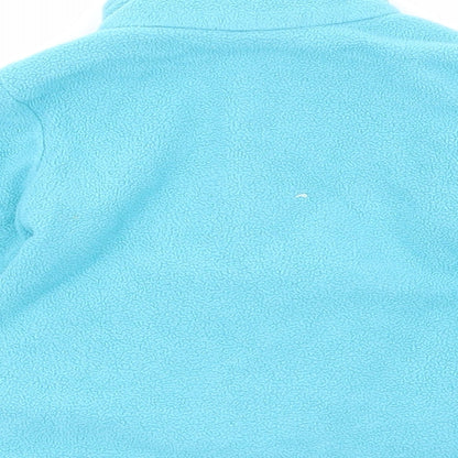 Preworn Girls Blue Jacket Size 3-6 Months Zip