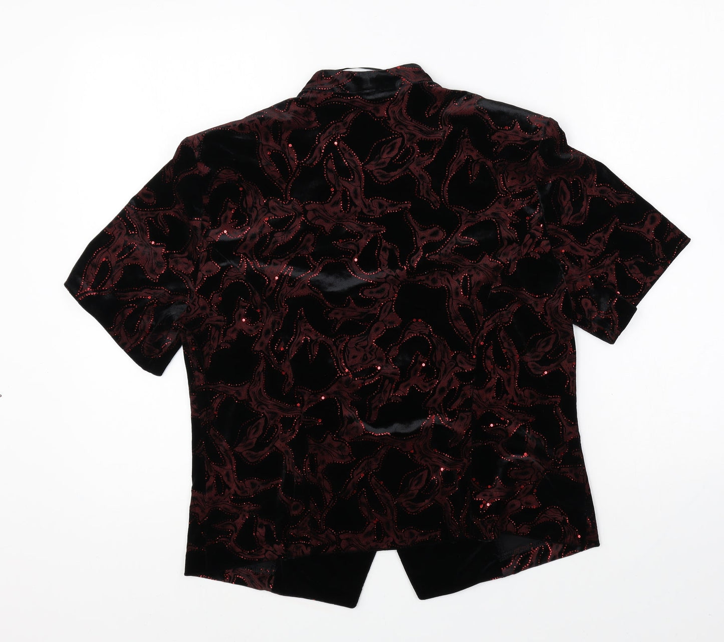Womens UK Size 14 Roman Originals Black Basic Button-Up