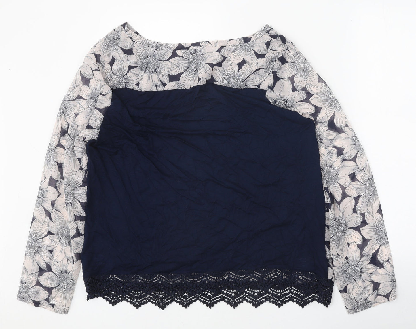 Womens UK Size 16 Classic Black Basic Blouse
