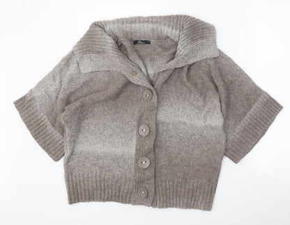 Womens UK Size M BM Brown Cardigan Jumper