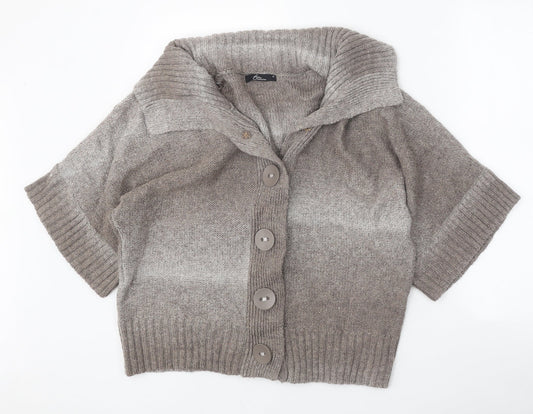 Womens UK Size M BM Brown Cardigan Jumper
