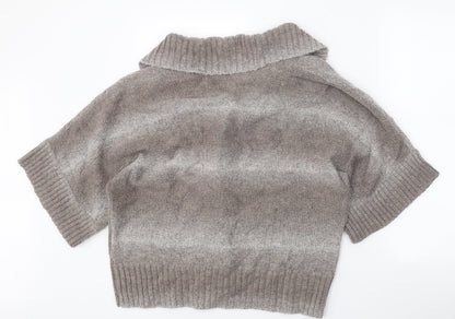 Womens UK Size M BM Brown Cardigan Jumper