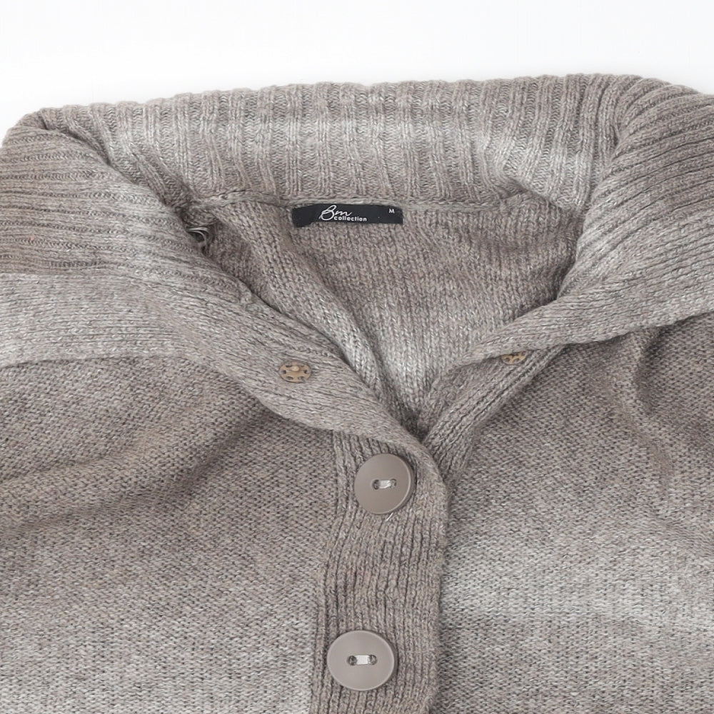 Womens UK Size M BM Brown Cardigan Jumper
