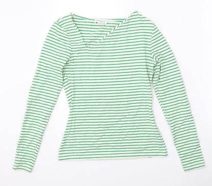 Womens UK Size XS Warehouse Green Basic T-Shirt