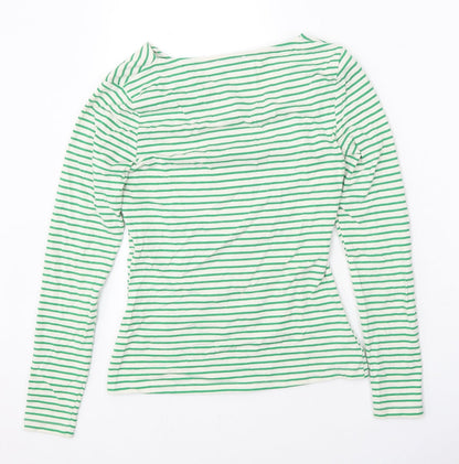 Womens UK Size XS Warehouse Green Basic T-Shirt