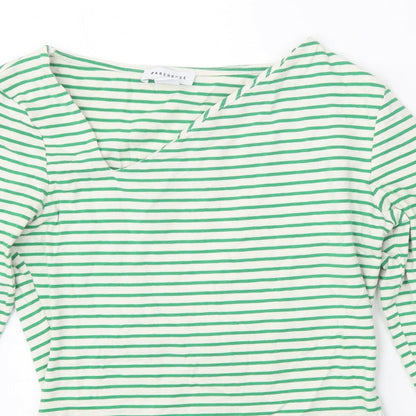 Womens UK Size XS Warehouse Green Basic T-Shirt