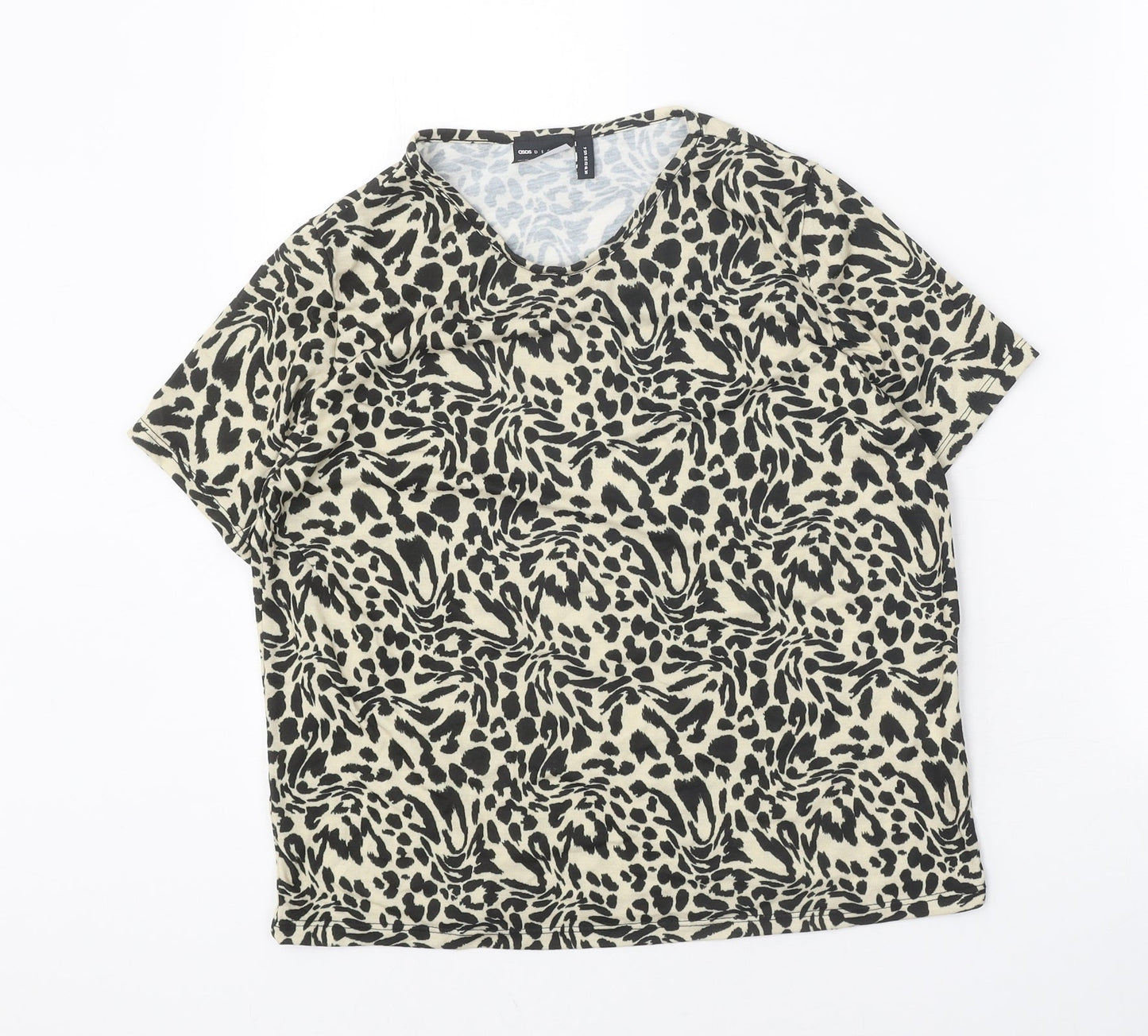 Womens UK Size 10 ASOS Black Basic T-Shirt