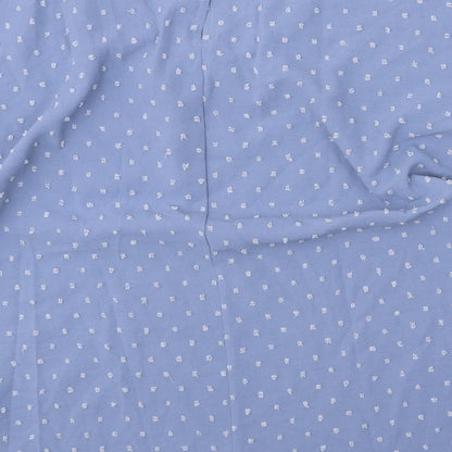 SheIn Womens Blue Geometric Polyester Basic Blouse Size M Round Neck