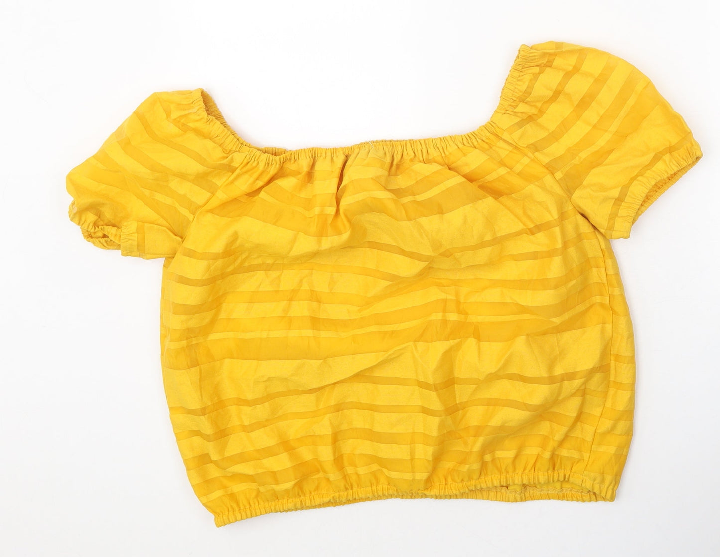 Womens UK Size S New York & Company Yellow Basic Blouse