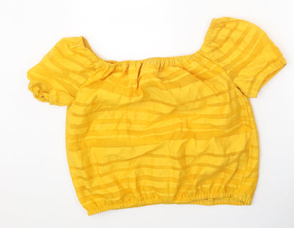 Womens UK Size S New York & Company Yellow Basic Blouse