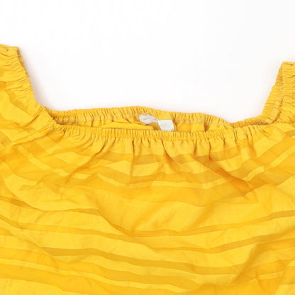 Womens UK Size S New York & Company Yellow Basic Blouse