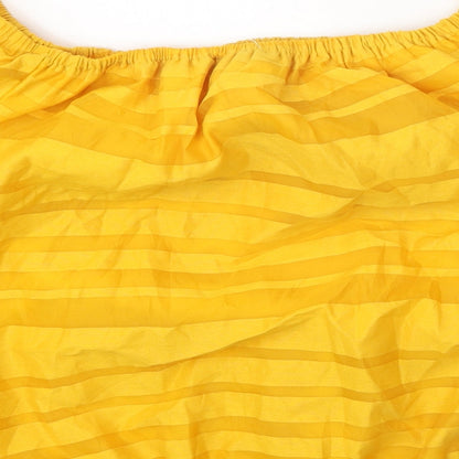 Womens UK Size S New York & Company Yellow Basic Blouse