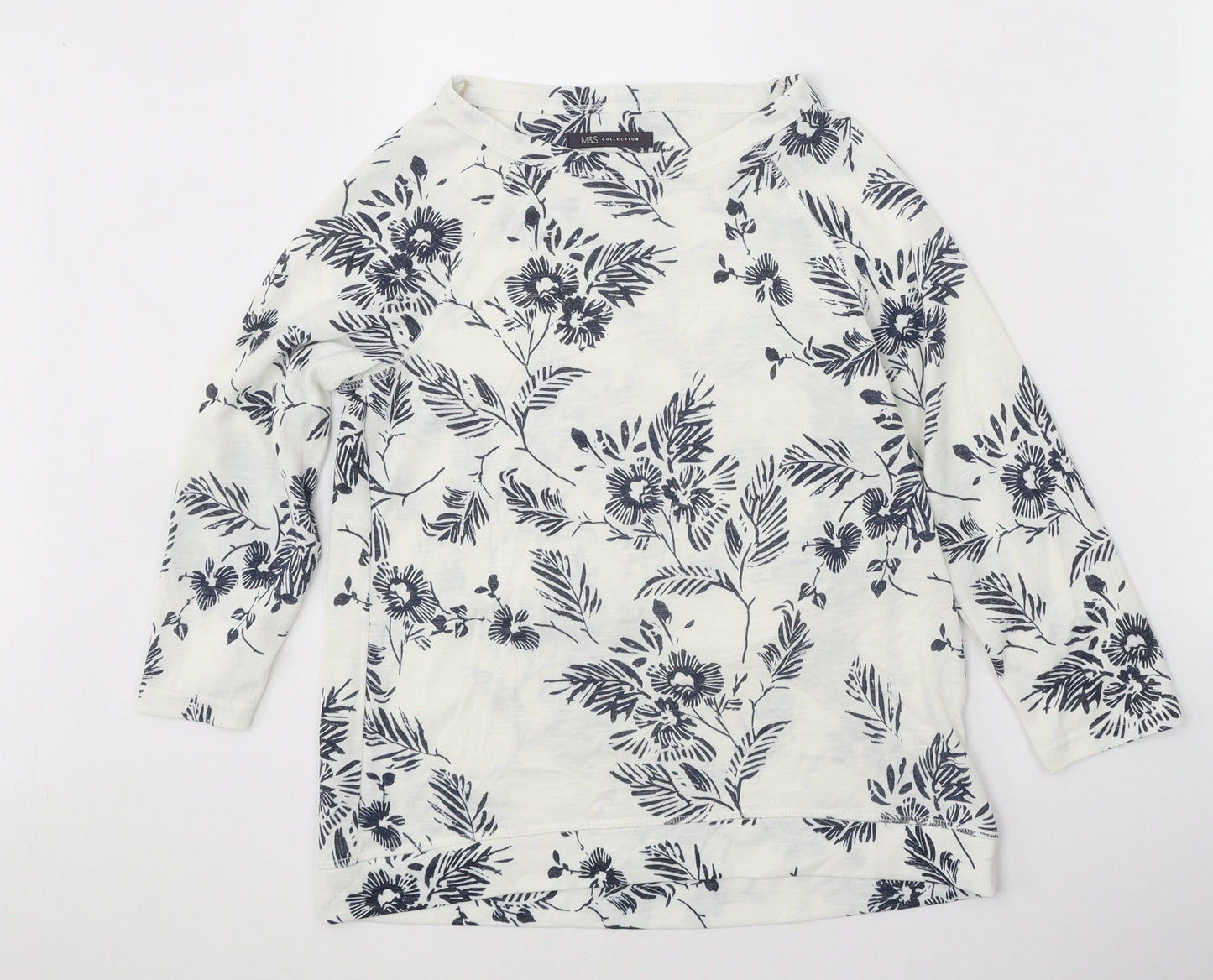 Womens UK Size 8 Marks and Spencer White Basic Blouse