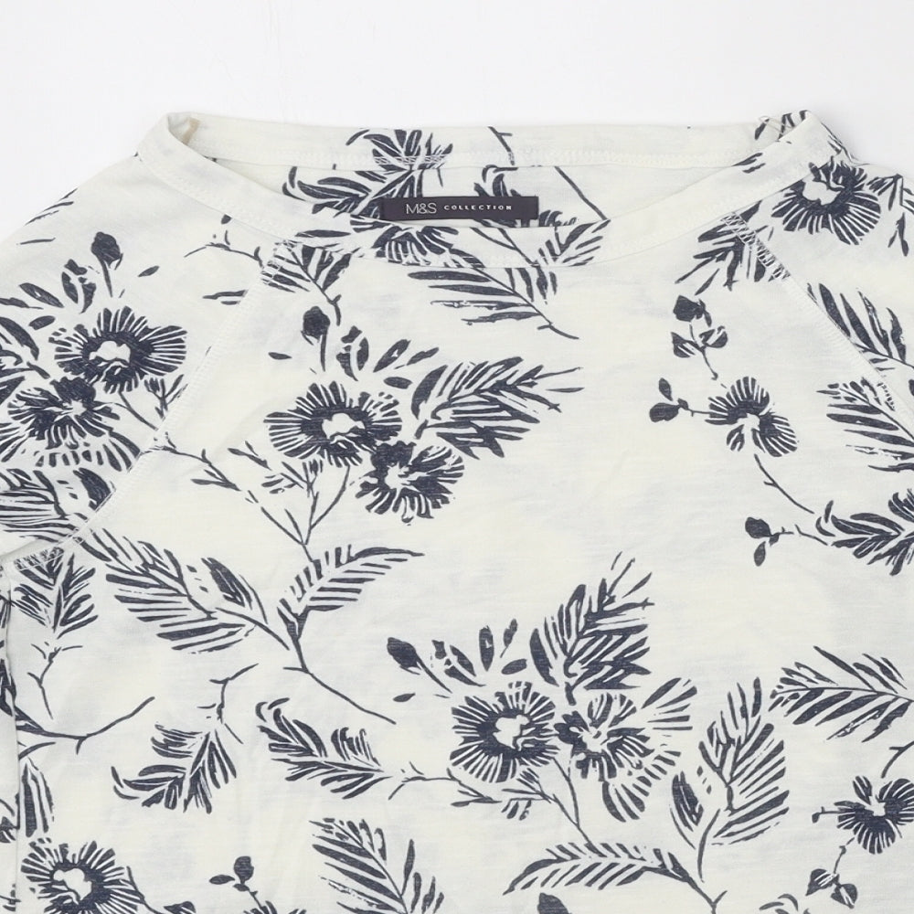 Womens UK Size 8 Marks and Spencer White Basic Blouse