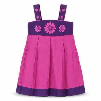 Spirit Of Arabia Girls Pink 100% Cotton A-Line Size M Square Neck Zip