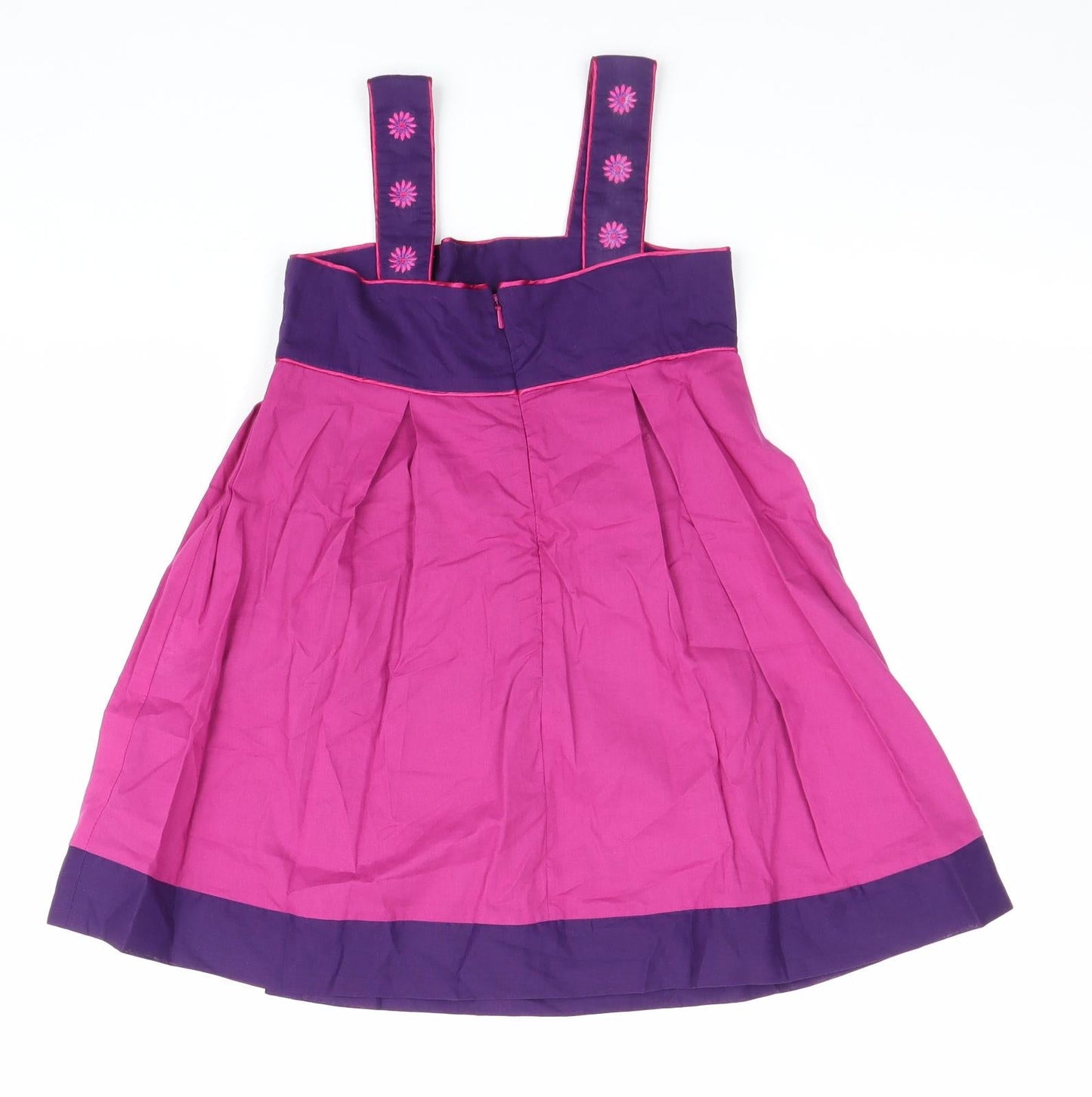 Spirit Of Arabia Girls Pink 100% Cotton A-Line Size M Square Neck Zip