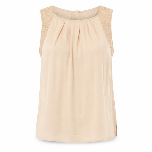 Womens UK Size 10 New Look Beige Basic Blouse