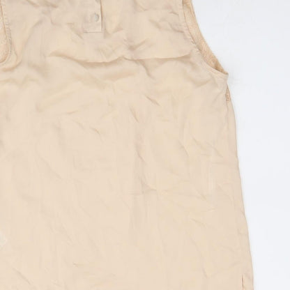 Womens UK Size 10 New Look Beige Basic Blouse