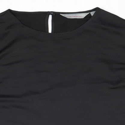 Womens UK Size 10 Dorothy Perkins Black Basic Blouse