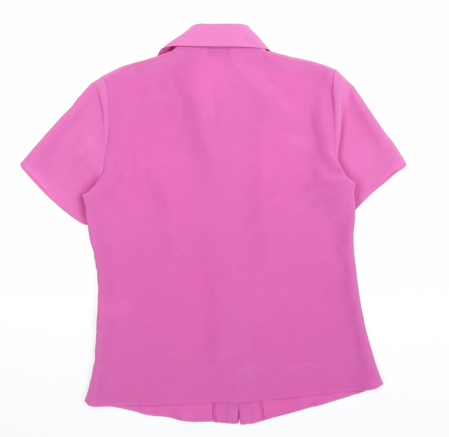 Womens UK Size 10 Essentials Pink Basic Button-Up