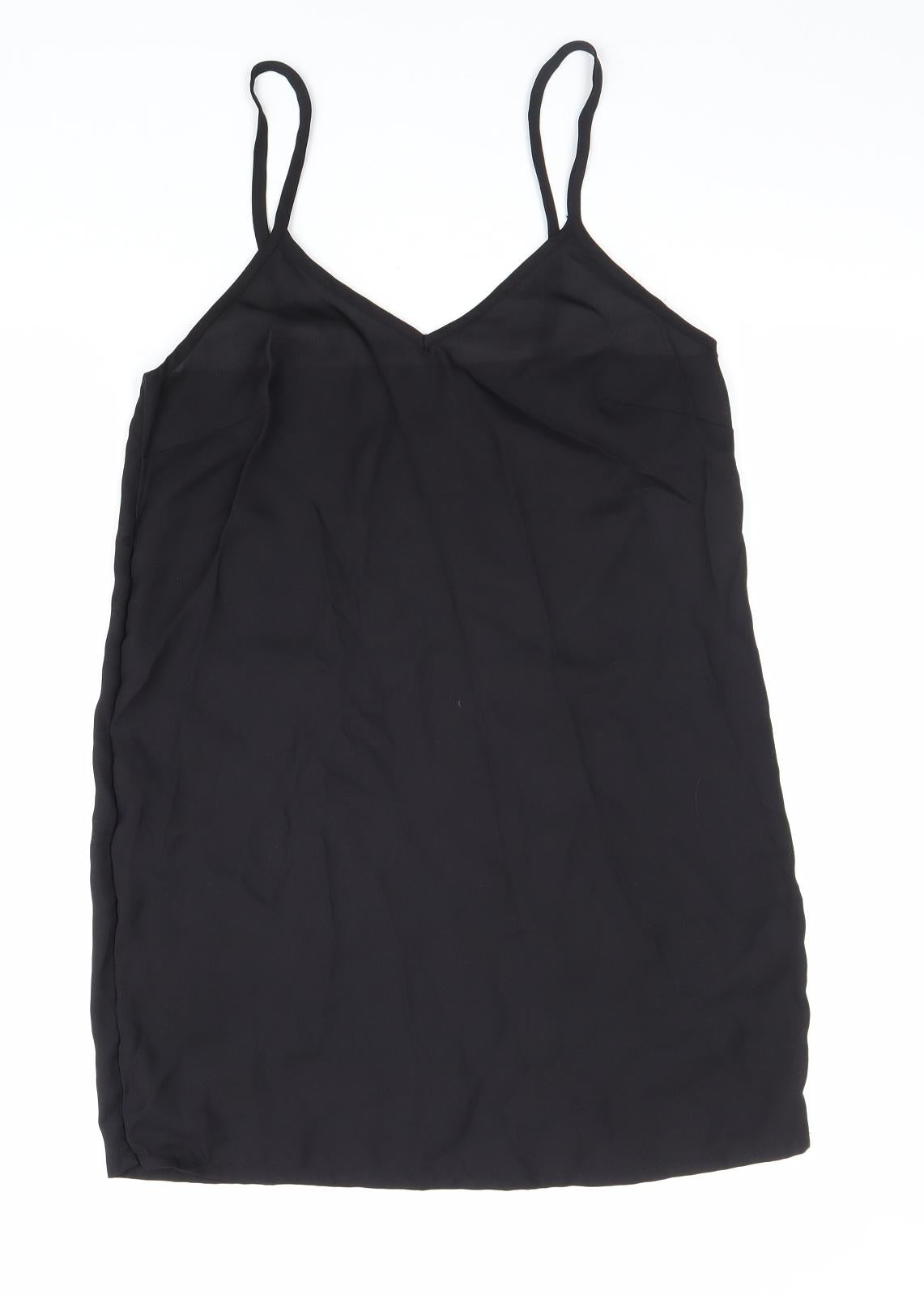 Womens UK Size 10 Preworn Black Basic Tank