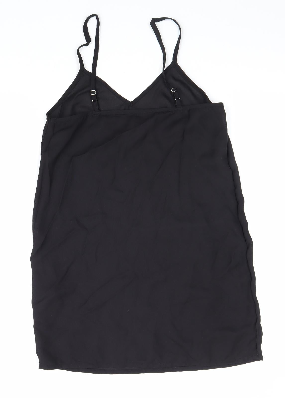 Womens UK Size 10 Preworn Black Basic Tank