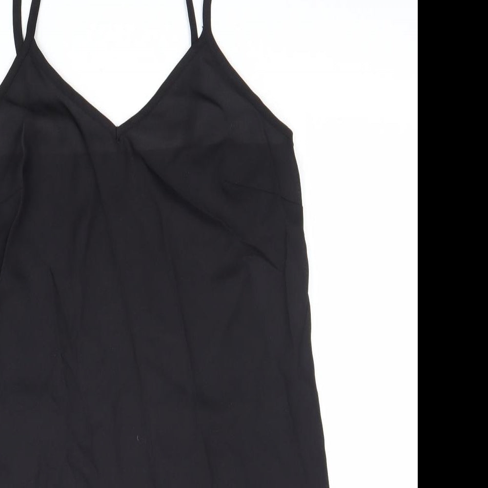 Womens UK Size 10 Preworn Black Basic Tank