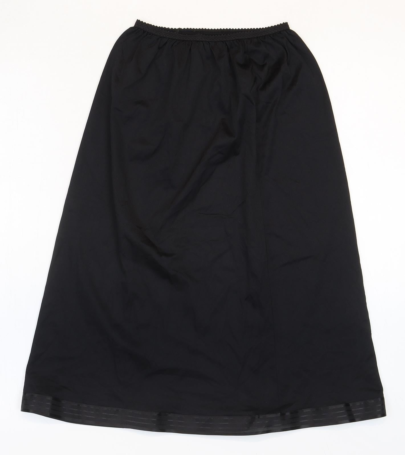 Marks and Spencer Womens Black Polyamide Swing Skirt Size 8 - Size 8-10
