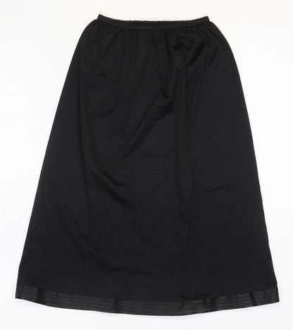 Marks and Spencer Womens Black Polyamide Swing Skirt Size 8 - Size 8-10